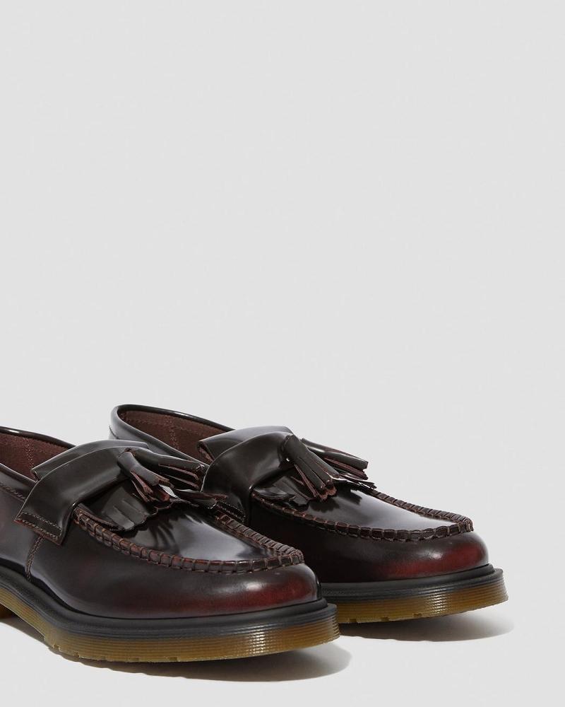 Dr Martens Adrian Arcadia Leren Tassle Loafers Oxford Schoenen Heren Roze Rood | NL 202LIS